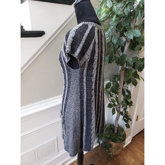 Style & Co. Women's Black Striped Cotton Round Neck Sleeveless Sweater Dress PL - Picture 8 of 10